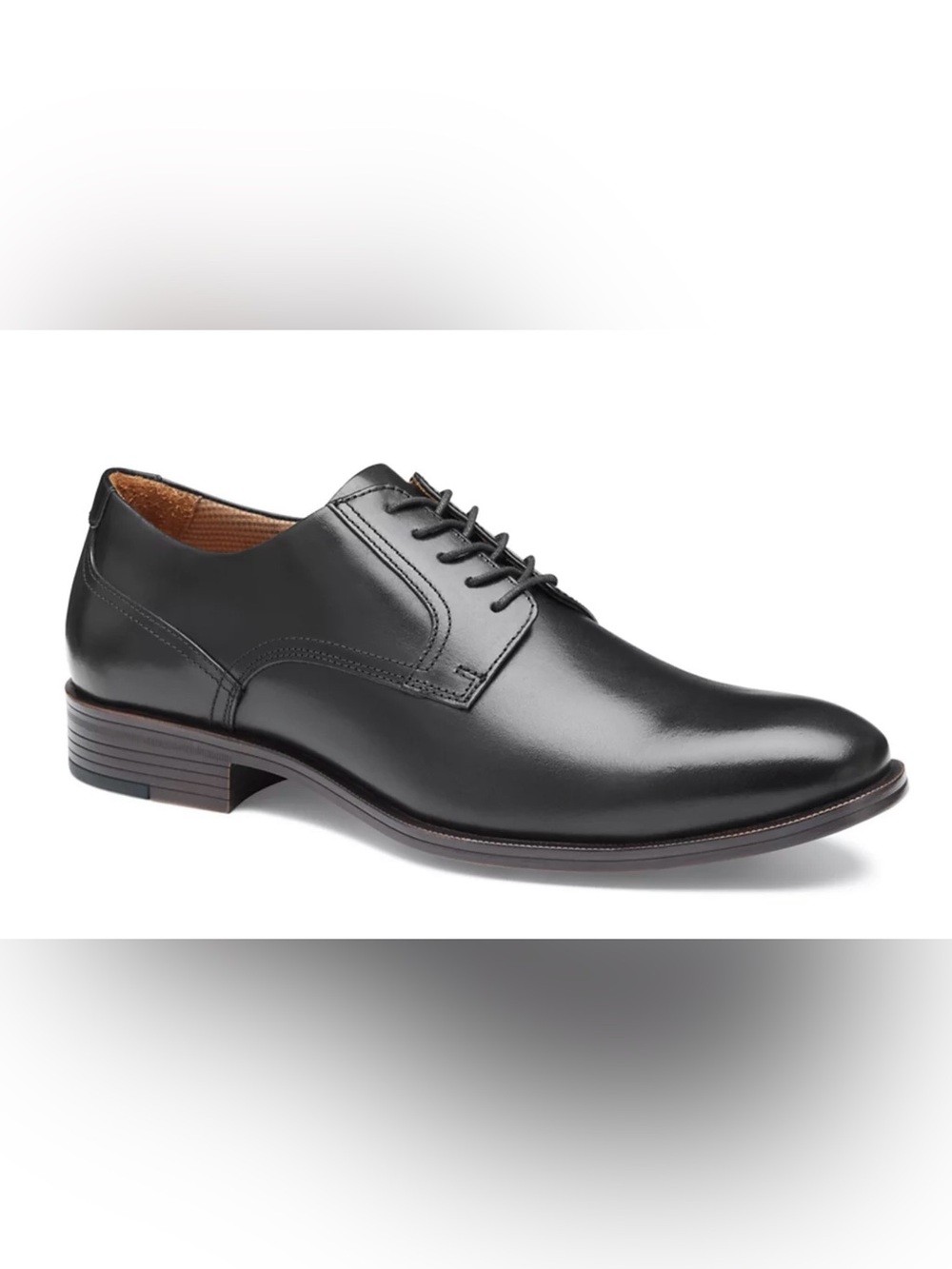 Johnston & Murphy Black Leather Derby Lace-Up Size 10